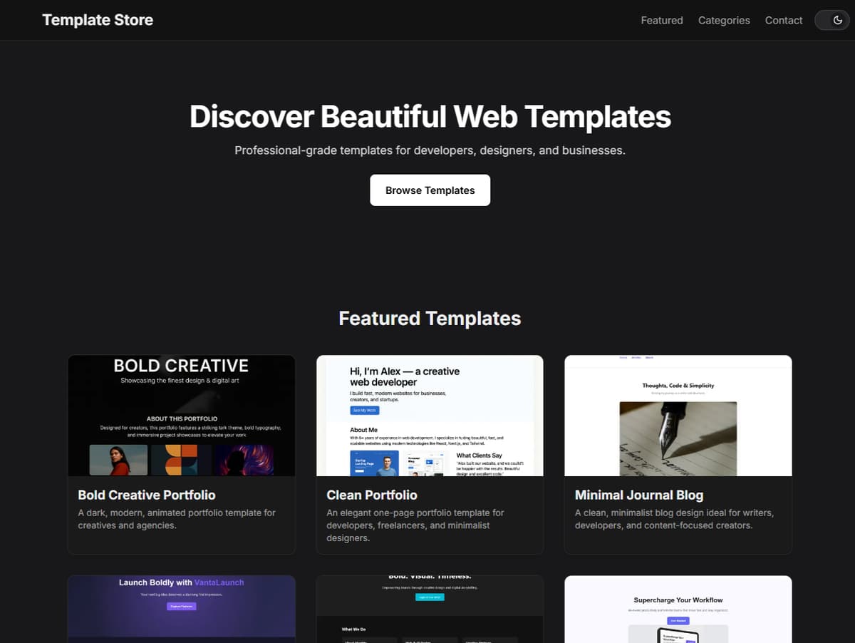 Esaaka Template Store screenshot